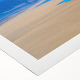 Art deco poster featuring a serene Canary Islands landscape in soft pastel colors, printed on rolled canvas.