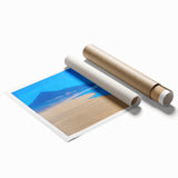 Extra large rolled print of a floral scene in muted pastel shades, ideal for classy bathroom wall art.