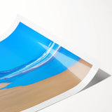 Extra large rolled print featuring line art flowers in muted colors, ideal for large living room wall art.