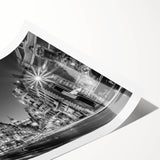 Extra large wall art featuring line art flowers in muted earth tones on a rolled print, suitable for large living room decor.