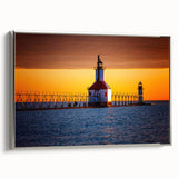 Framed canvas of a vintage Stockholm landscape painting with colorful art on a black background.