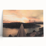 Black and white photo of a serene Swedish landscape on large stretched canvas, ideal for kitchen wall art or bedroom decor.