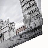 Large abstract depiction of the Vatican in muted earth tones on acrylic glass, suited for dining room art.