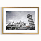 Extra large abstract art print of the Vatican scenery in textured gold frame, ideal for living room decor.