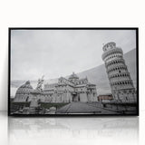Large abstract wall art depicting the Vatican scenery in muted earth tones on a framed acrylic.