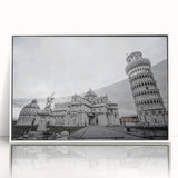 Art deco poster featuring the Vatican scenery in muted beige and white tones, acrylic print, ideal for modern art wall decor.