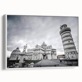 Vintage poster art of the Vatican scenery on framed canvas.