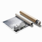Extra large rolled print of the Vatican scenery with soft pastel shades, ideal for classy bathroom wall art.