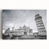 Black and white stretched canvas of the Vatican scenery, ideal for kitchen wall art.