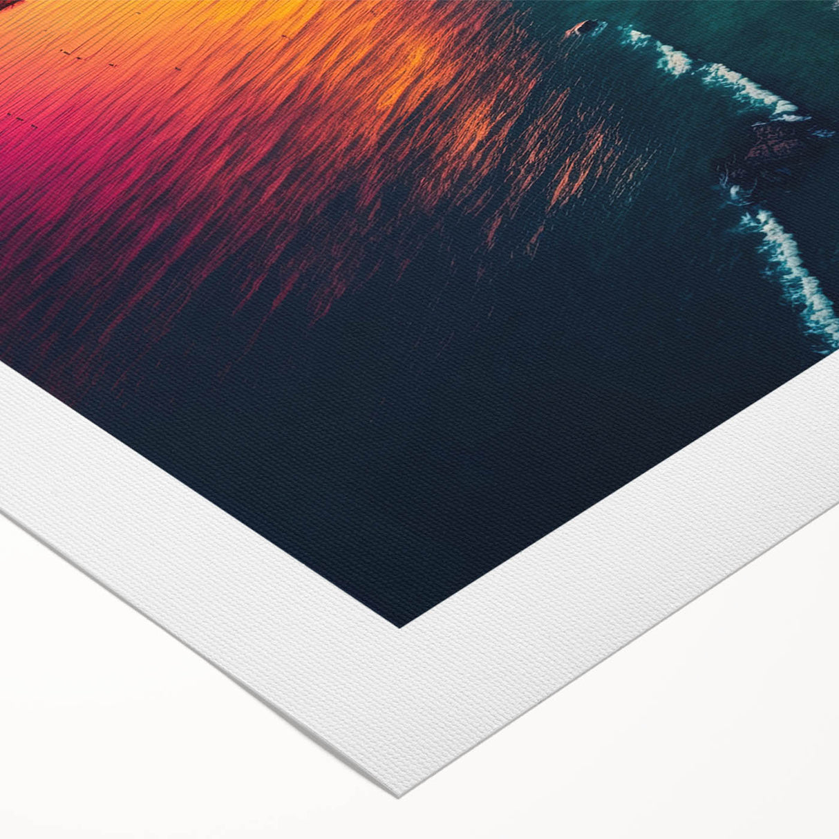 Art deco poster of Acapulco scenery in vibrant colors on rolled canvas, suitable for dining room wall art.