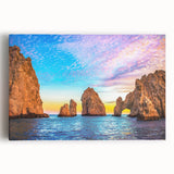 Black and white stretched canvas of Baja California scenery, ideal for kitchen wall art.