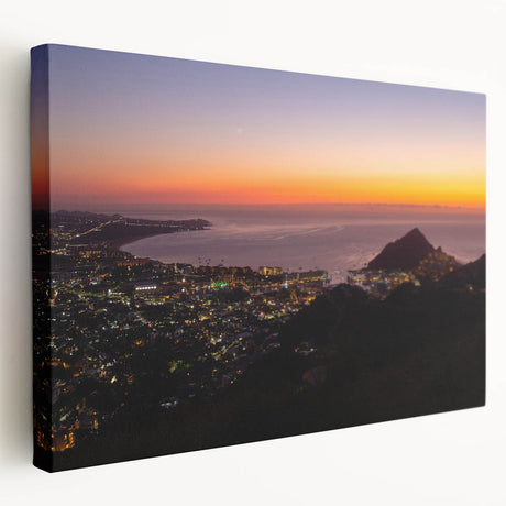 Large canvas print featuring a scenic view of Cabo San Lucas with vivid ocean and sky tones, ideal for kitchen wall art.