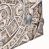 Large abstract wall art print of Cancun scenery on acrylic glass, in vibrant colors, suitable for dining room ambiance.