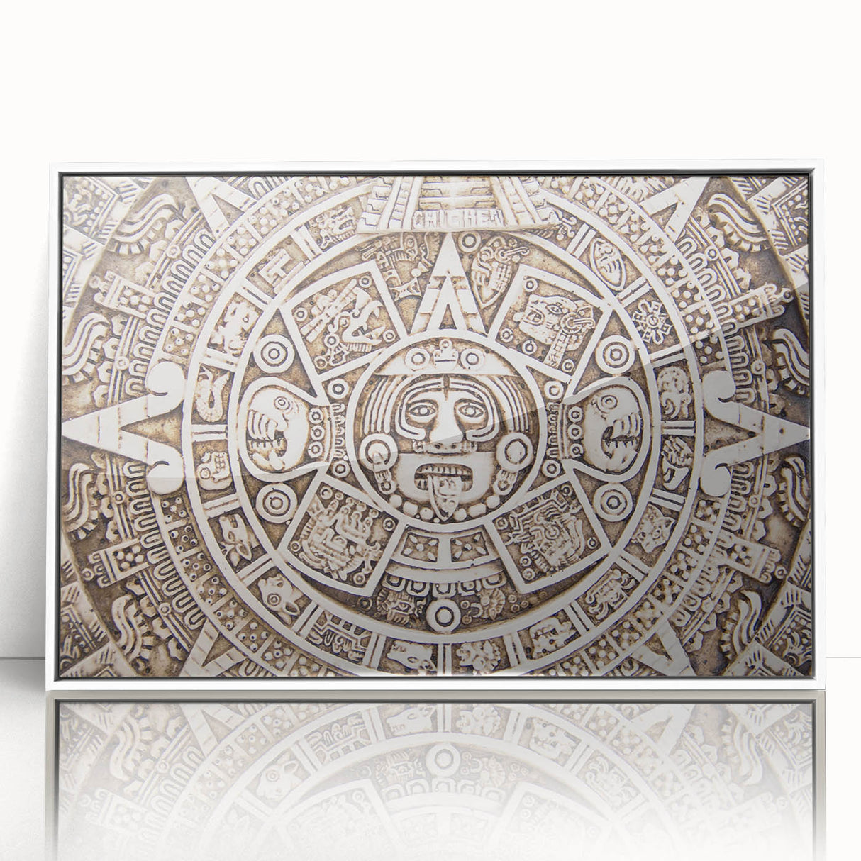 Acrylic print of Cancun scenery with pastel colors in art deco style, ideal for modern nursery wall decor.