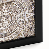 Extra large framed canvas of a textured Cancun scenery in black with colorful accents, ideal for living room decor.