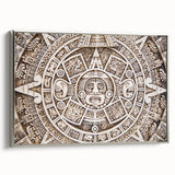 Framed canvas featuring a vintage-style landscape painting of Cancun with vibrant colors and black accents.