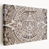 Panoramic view of Cancun beach scene on stretched canvas, with vivid blue and teal tones, ideal for kitchen wall art.