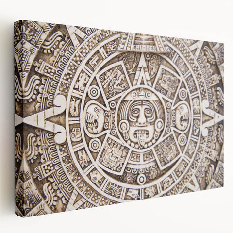 Panoramic view of Cancun beach scene on stretched canvas, with vivid blue and teal tones, ideal for kitchen wall art.