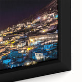 Extra large framed canvas featuring a textured depiction of Mexico City in black with colorful accents.
