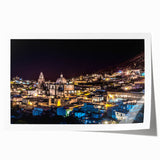 Extra large rolled print of Mexico City scenery with vibrant floral elements, ideal for art wall dining room.