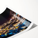 Extra large wall art featuring line art flowers in subtle shades, printed on rolled canvas.