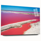 Large abstract wall art of Yucatan scenery in muted earth tones, printed on acrylic glass.