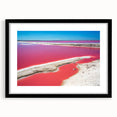 Extra large abstract art print of a colorful, textured Mexican Yucatan scenery on a black framed canvas.