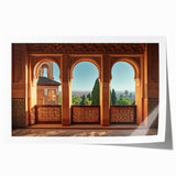 Extra large rolled print of a Middle Eastern landscape in muted earth tones, ideal for art wall dining room.