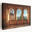 Large canvas print of a Middle Eastern landscape in warm earth tones, ideal for kitchen wall art.