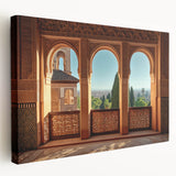 Large canvas print of a Middle Eastern landscape in warm earth tones, ideal for kitchen wall art.