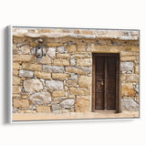 Vintage poster art of Dubai skyline in vibrant colors on a large framed canvas, suitable for living room decor.