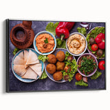 Black and white landscape art painting of a Middle Eastern scenery on framed canvas, suitable for bedroom wall decor.