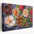 Middle East Israel scenery on large stretched canvas with earthy tones, suitable for kitchen wall art.