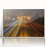 Acrylic print of Oman scenery with white frame, featuring art deco style, ideal for modern art wall decor in a nursery.