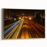 Framed canvas featuring a vintage-style landscape painting of a Middle Eastern scene in black and gold.