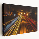 Large canvas depicting a serene Middle Eastern landscape in earthy tones, ideal for kitchen wall art.