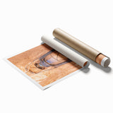 Extra large rolled print of a Saudi Arabian landscape with vibrant floral elements, ideal for classy bathroom wall art.