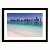 Extra large framed abstract art print of colorful, textured Abu Dhabi scenery, ideal for living room decor.