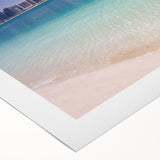 Art Deco style poster of Abu Dhabi skyline in pastel shades on rolled canvas, ideal for nursery wall art.