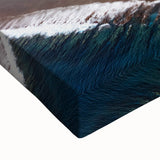 Black and white landscape painting of Bora Bora on stretched canvas, ideal for bedroom wall art.