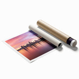 Extra large rolled print of Auckland scenery with soft pastel hues, ideal for classy bathroom wall art.