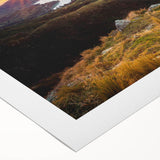 Art deco poster of Canterbury, New Zealand with muted earth tones on rolled canvas, suitable for dining room wall art.