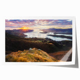 Extra large rolled print of a Canterbury, New Zealand scenery with vibrant green and blue tones.