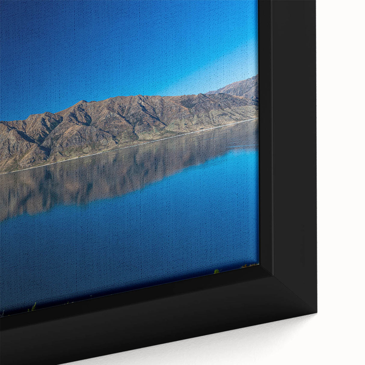 Framed canvas featuring a textured depiction of Otago, New Zealand, with vibrant colors.