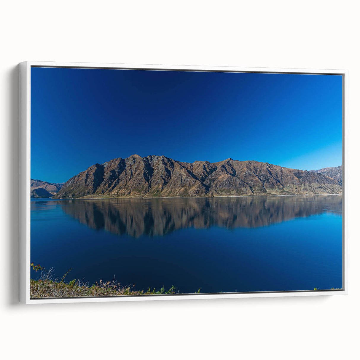 Vintage poster art of Otago, New Zealand scenery on extra large framed canvas.