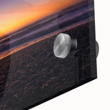 Large abstract wall art of New Zealand's West Coast in muted oceanic blues on acrylic glass, ideal for dining room ambiance.
