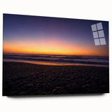 Large abstract wall art of New Zealand's West Coast in muted blues and greens on acrylic glass.