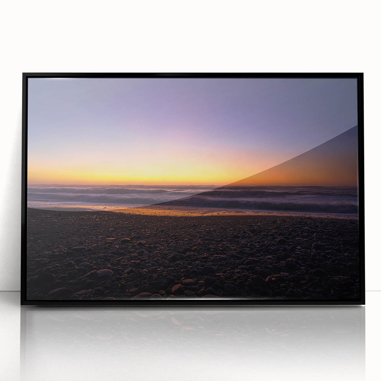 Large abstract wall art of New Zealand's West Coast in muted earth tones, framed acrylic, ideal for modern living room decor.