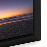 Extra large black wall art of New Zealand's West Coast on textured canvas, framed, with colorful accents.