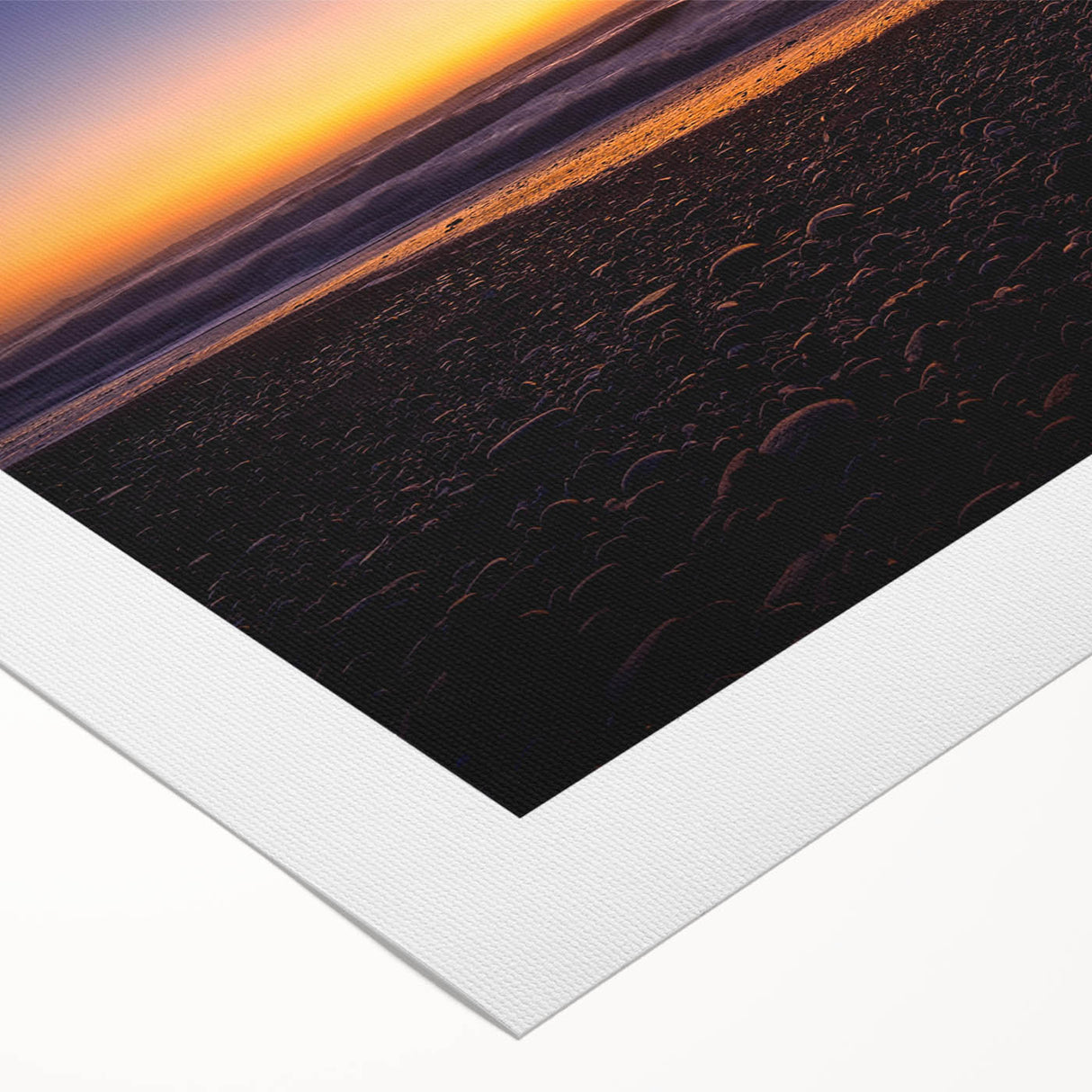 Art deco poster of New Zealand's West Coast in muted blue and green tones on rolled canvas.